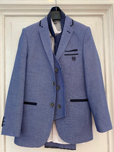 Blauw kinderpak met motief 5-delig| Jongens kostuum 11-14 jaar - PAPYON COLLECTION